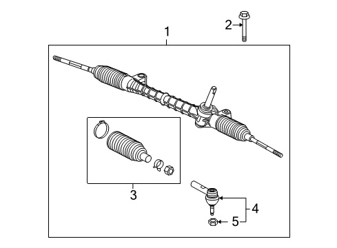 2007 Saturn Ion Boot Kit, Steering Gear Diagram for 15225591