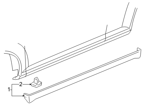 2006 Chevy Cobalt Exterior Trim - Pillars, Rocker & Floor Diagram 2 - Thumbnail