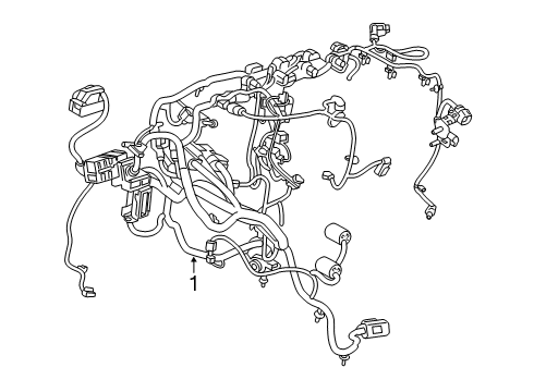 2020 Cadillac XT5 Harness Assembly, Eng Wrg Diagram for 84878294