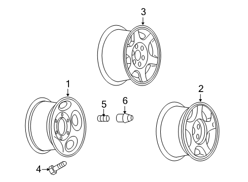 2007 GMC Sierra 1500 Classic Wheels Diagram 2 - Thumbnail