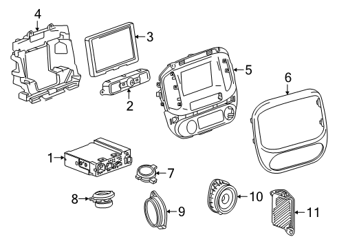 2019 Chevy Colorado Display Assembly, Drvr Info Diagram for 84507918