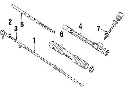 1986 Pontiac Sunbird P/S Pump & Hoses, Steering Gear & Linkage Diagram 2 - Thumbnail