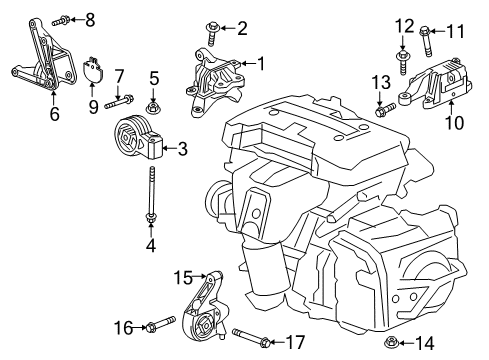 2018 Buick Envision Engine & Trans Mounting Diagram 3 - Thumbnail