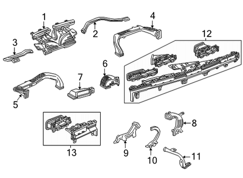 2022 Cadillac Escalade ESV Ducts Diagram 1 - Thumbnail