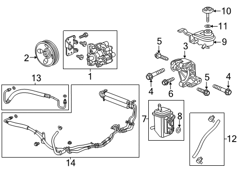 2011 Chevy Equinox P/S Pump & Hoses, Steering Gear & Linkage Diagram 3 - Thumbnail