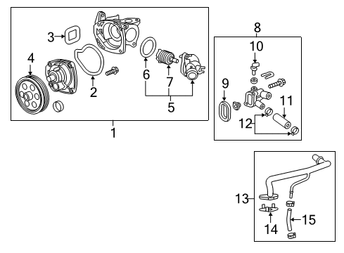 2019 GMC Terrain Cooling System, Radiator, Water Pump, Cooling Fan Diagram 3 - Thumbnail