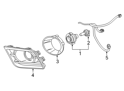 2015 Chevy Camaro Front Lamps - Fog Lamps Diagram 2 - Thumbnail