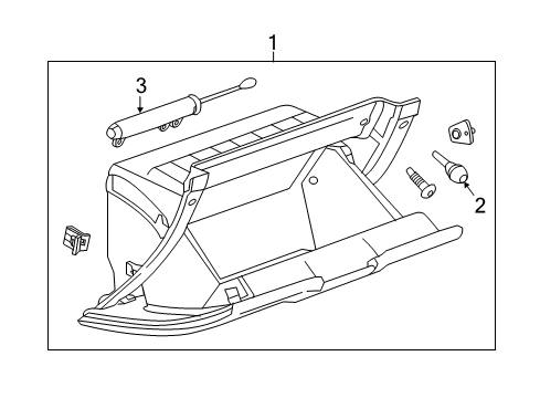 2018 Chevy Silverado 1500 Compartment Assembly, Instrument Panel *Cocoa Diagram for 22972490