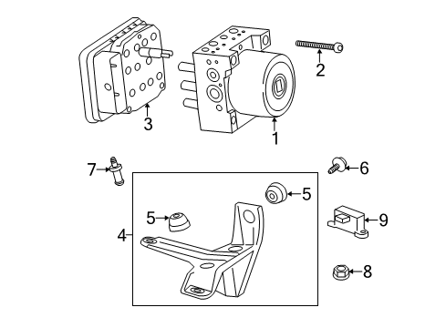 2018 Cadillac CTS Traction Control Components, Brakes Diagram 2 - Thumbnail