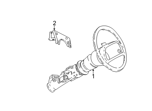 1998 Buick Park Avenue Steering Column, Steering Wheel Diagram 1 - Thumbnail