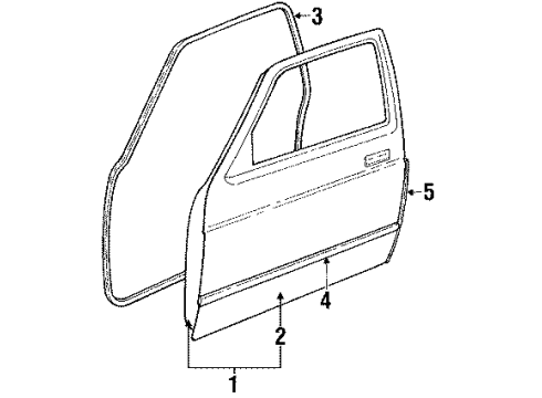 1985 Chevy S10 Cover Assembly,Outside Rear View Bracket Diagram for 15653410