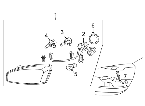 2007 Chevy Malibu Bulbs Diagram 2 - Thumbnail