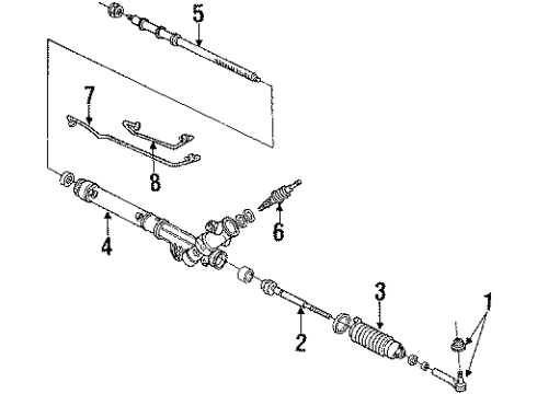 1992 Chevy Lumina APV Power Steering Gear & Pump Diagram