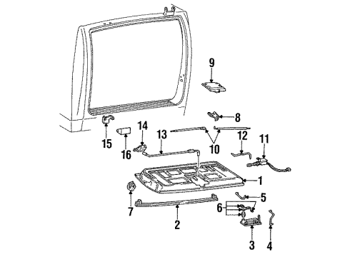 1993 Chevy K2500 Suburban Back Door Diagram 2 - Thumbnail