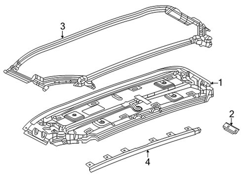 2024 Chevy Corvette Top & Components Diagram 2 - Thumbnail