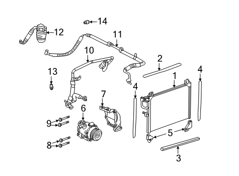 2007 Buick Rainier A/C Condenser, Compressor & Lines Diagram 2 - Thumbnail