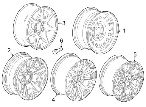 2022 Chevy Silverado 1500 Wheels Diagram 5 - Thumbnail