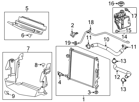 2014 Cadillac ATS Radiator & Components Diagram 3 - Thumbnail