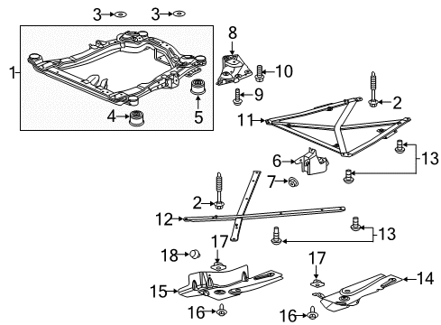 2017 Buick Cascada Suspension Mounting - Front Diagram