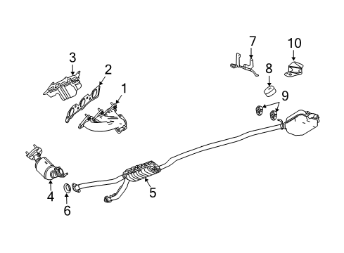 2005 Cadillac CTS Exhaust Manifold Diagram 1 - Thumbnail