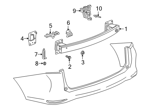 2018 GMC Terrain Rear Bumper Diagram 2 - Thumbnail