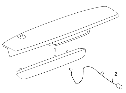 2014 Cadillac Escalade High Mount Lamps Diagram