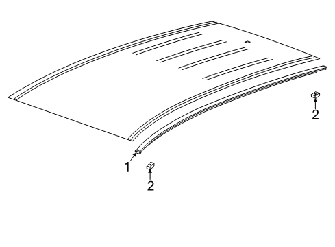 2018 Chevy Trax Exterior Trim - Roof Diagram 2 - Thumbnail