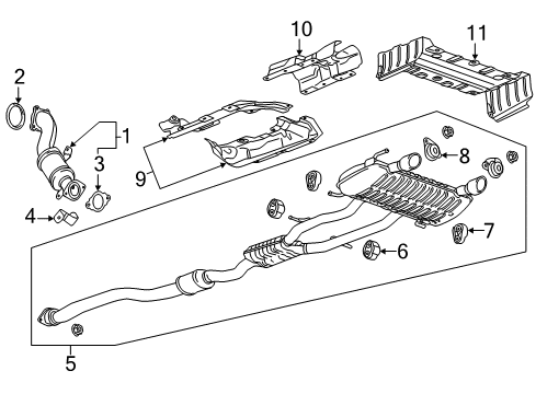 2018 Cadillac ATS Exhaust Components Diagram 2 - Thumbnail