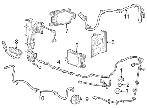 2023 Cadillac Escalade Camera, Night Vision Eccn=6A993 Diagram for 84834198