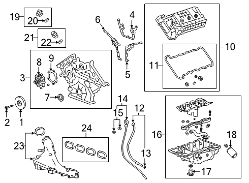 2020 Cadillac CT6 Engine Parts & Mounts, Timing, Lubrication System Diagram 2 - Thumbnail