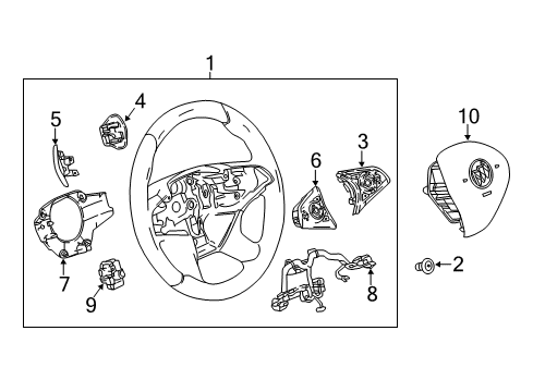 2021 Buick Enclave SWITCH ASM-CRCONT *BLACK Diagram for 84671671