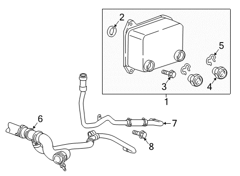 2017 Cadillac CTS Oil Cooler, Cooling Diagram 3 - Thumbnail