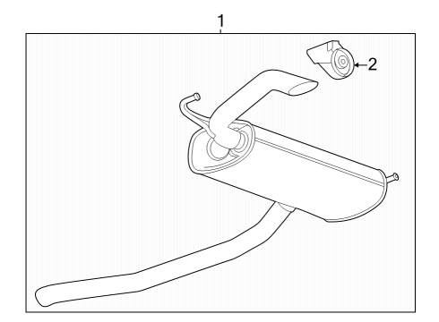 2024 Chevy Trax MUFFLER ASM-EXH RR (W/ EXH PIPE) Diagram for 42817962