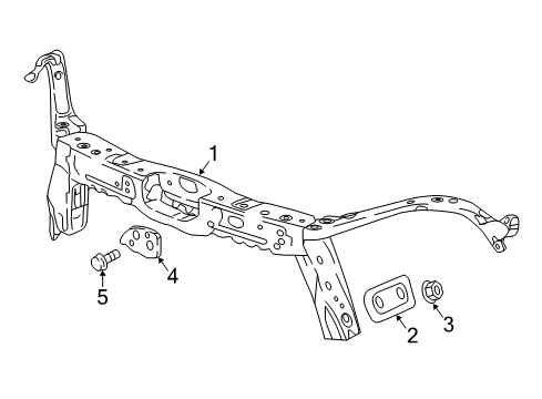 2017 Chevy Bolt EV Radiator Support Diagram