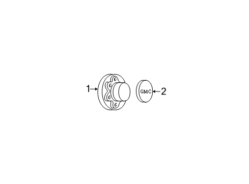 1997 GMC K2500 Wheel Covers & Trim Diagram 5 - Thumbnail