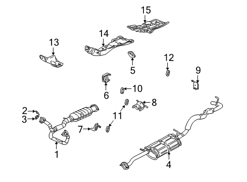 2003 Chevy S10 Exhaust Components Diagram 2 - Thumbnail