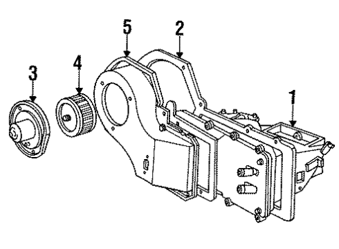 1992 Oldsmobile Cutlass Ciera Heater Core & Control Valve Diagram