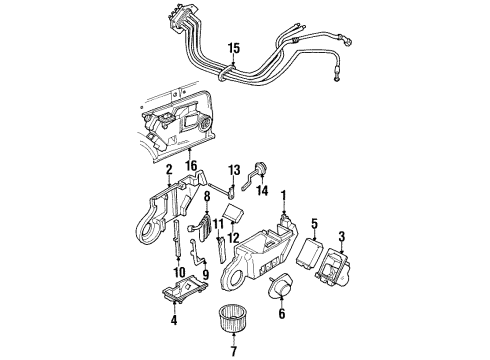 1994 Oldsmobile Silhouette Blower Motor & Fan, Air Condition Diagram 2 - Thumbnail