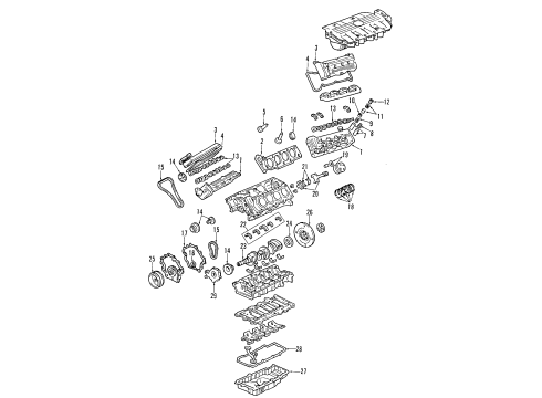 2003 Cadillac Seville Engine Parts & Mounts, Timing, Lubrication System Diagram 2 - Thumbnail