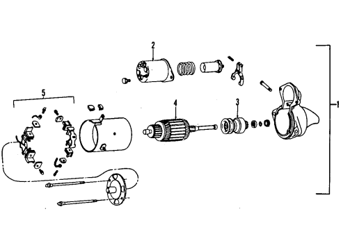 1988 Chevy S10 Starter Motor, (Remanufacture) Diagram for 10465009