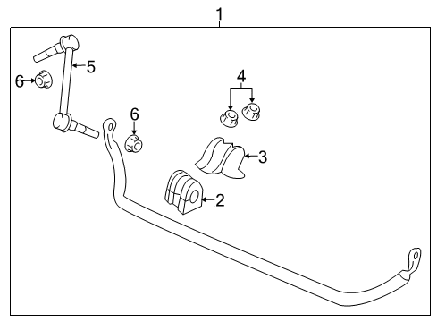 2016 Chevy Caprice Stabilizer Bar & Components - Front Diagram