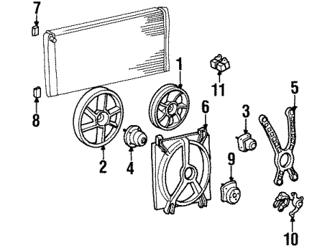 1998 Buick LeSabre Cooling System, Radiator, Water Pump, Cooling Fan Diagram 2 - Thumbnail