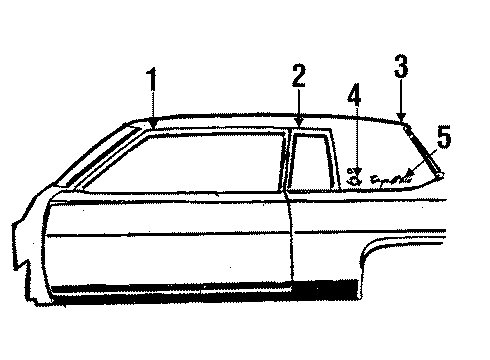 1984 Cadillac DeVille Plate Diagram for 9881196