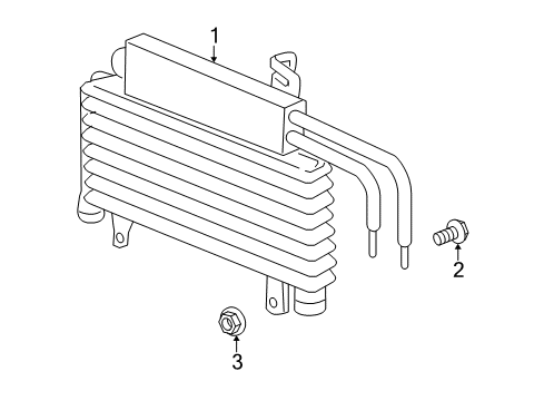 2010 Chevy Impala Cooler Asm,Auxiliary Engine Oil (Engine Oil & P/S Combo Cooler) Diagram for 19129786