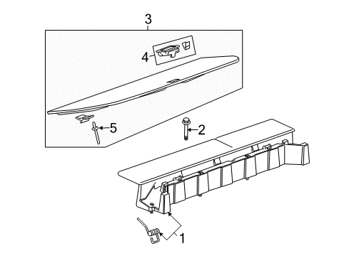 2010 Buick Enclave Lid Assembly, Cargo Box Stowage Box *Medium Cashmere Diagram for 25993245