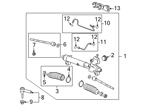 2012 GMC Terrain P/S Pump & Hoses, Steering Gear & Linkage Diagram 2 - Thumbnail