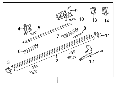 2019 Chevy Silverado 1500 Cap Assembly, Asst Step Front Finish *Black Diagram for 22876240