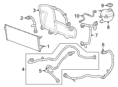 2023 Cadillac LYRIQ Radiator & Components Diagram 2 - Thumbnail