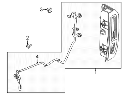 2024 GMC Sierra 3500 HD LAMP ASM-RR BODY STRUCTURE STOP Diagram for 86551686