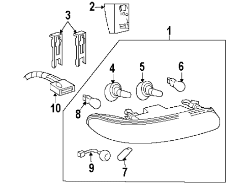 1998 Oldsmobile Intrigue Bulbs Diagram